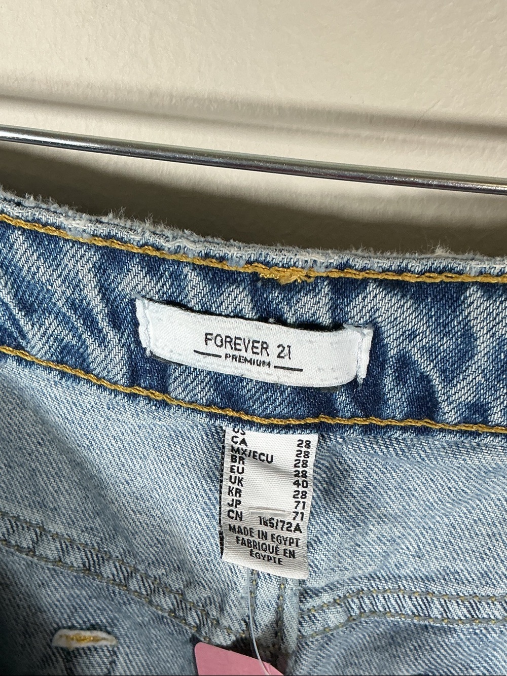 Forever 21 Light Blue Distressed Denim Cutoff Shorts - Picture 3 of 6